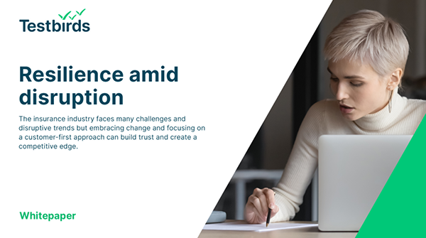 Insurance - Whitepaper Cover - A woman on a laptop