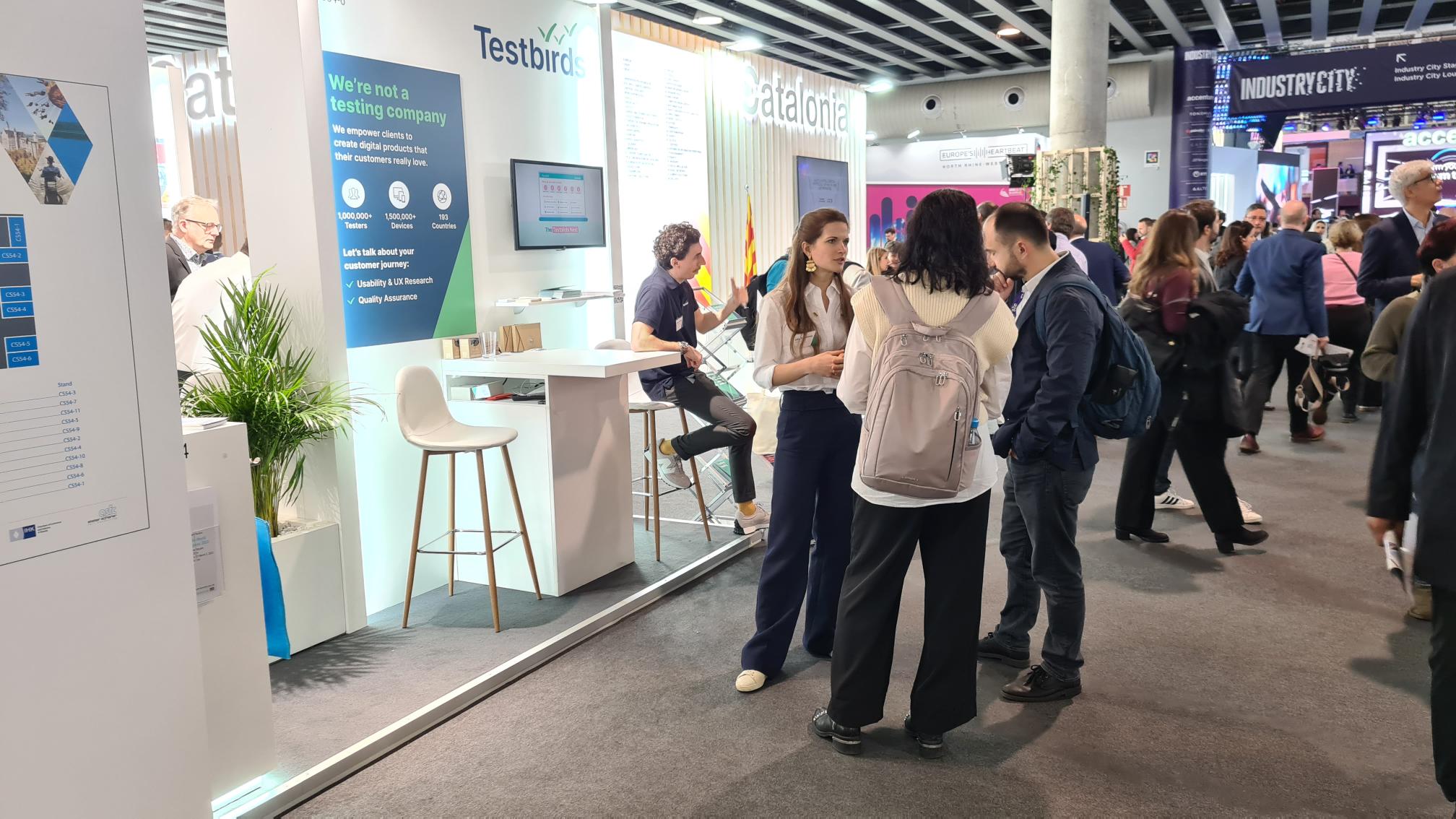 Testbirds booth at MWC23